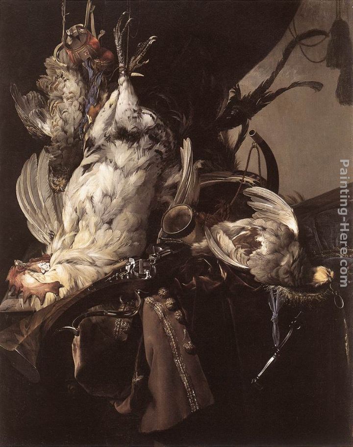 Still-Life of Dead Birds and Hunting Weapons painting - Willem van Aelst Still-Life of Dead Birds and Hunting Weapons art painting